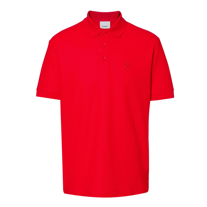 Image 1 of バーバリーメンズ ポロ シャツ 8014317BIRE Monogram Motif Cotton Piqué Polo Shirt