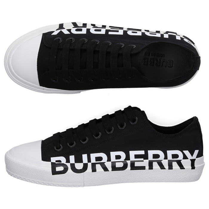 Image 1 of BURBERRY Gabardine logo sneakers 8015795 BLK