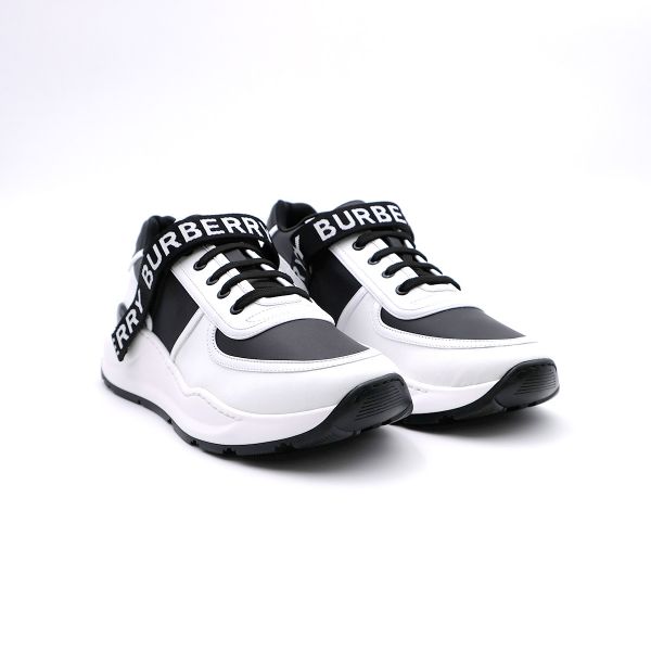 Image 1 of BURBERRY Logo Detail Leather and Nylon Sneakers 8009801