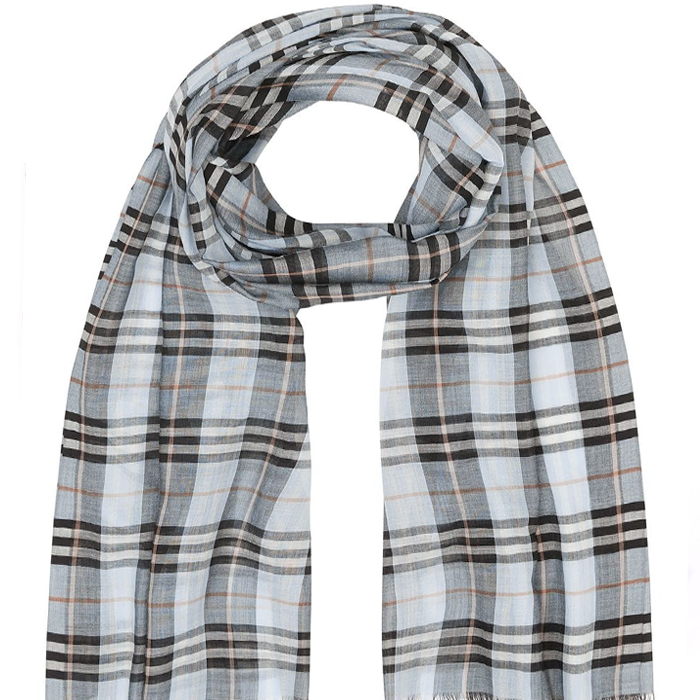 Image 1 of BURBERRY Vintage Check Lightweight Wool Silk Scarf 8016424