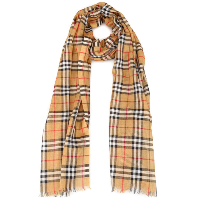 Image 1 of BURBERRY MUFFLER 8015505ANYE Vintage Check wool and silk blend scarf