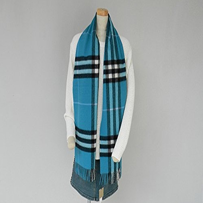 Image 2 of BURBERRY scarf check Blue 3978135
