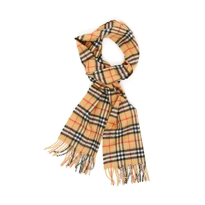 Image 1 of BURBERRY MUFFLER CASHMERE SCARF 4073122 ANTIQUE YELLOW