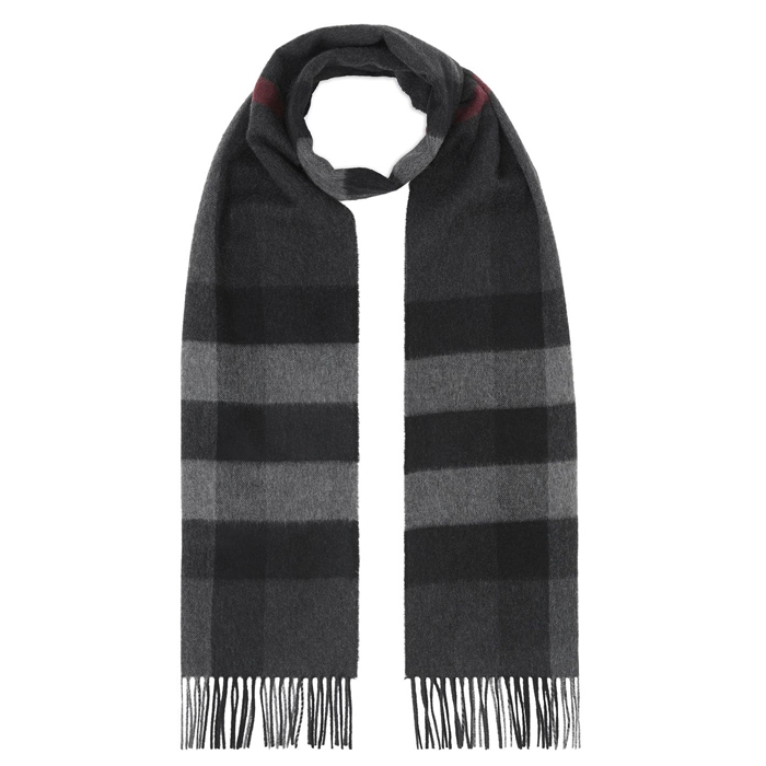 Image 1 of BURBERRY MUFFLER 8015551CHAR Check Cashmere Scarf