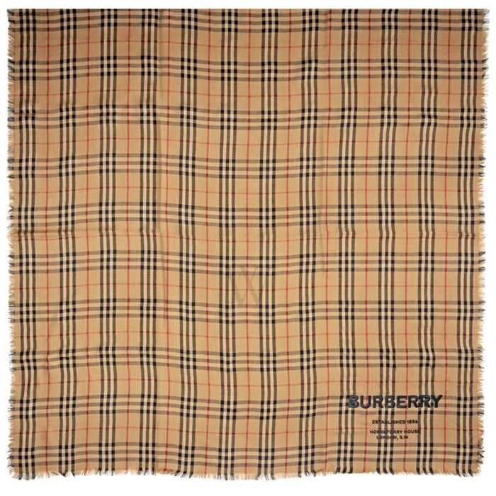 Image 2 of BURBERRY MUFFLER 8009159CAME Cashmere Women's Scarf Beige