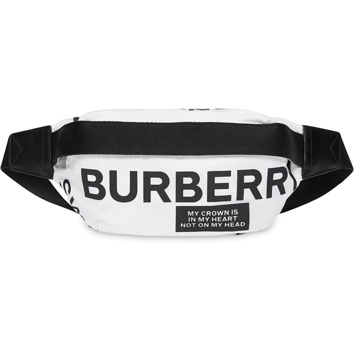 Image 1 of BURBERRY BAG 8015143WHIT Medium Logo Print Bum Bag