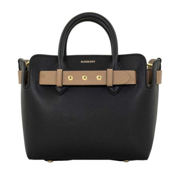 Image 1 of バーバリーバッグ 8009566BLK The Belt Bag black leather mini bag