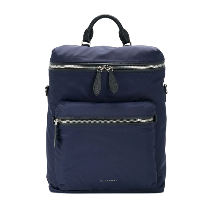Image 1 of バーバリーバックパック 4064914D-NV Zip-top Leather Trim Showerproof backpack