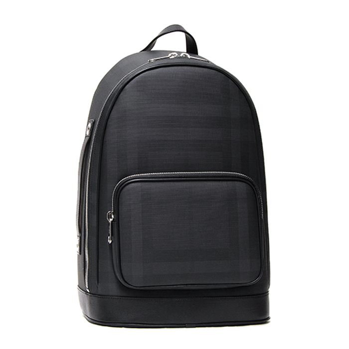 Image 1 of バーバリーバックパック 8013988DACH Rucksack London check & leather backpack dark charcoal ROCCO