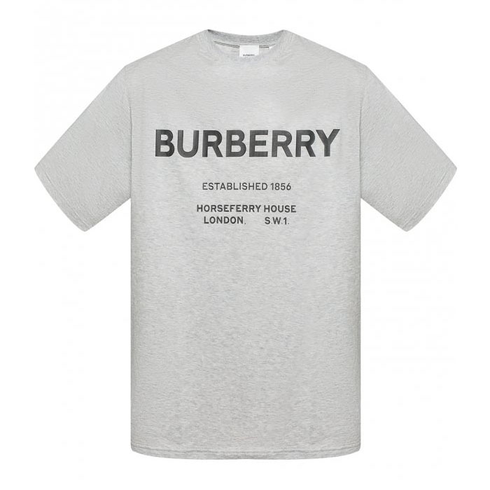 Image 1 of バーバリーメンズTシャツ 8017226 PALE GREY MELANGE Horseferry Print Cotton T-shirt 19FW