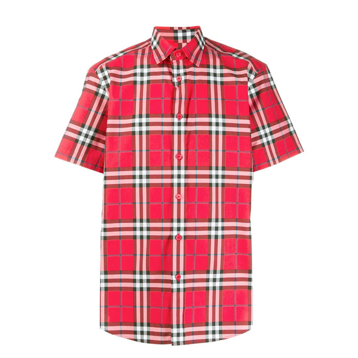 Image 1 of バーバリーメンズシャツ 8020870 BRIC Short Sleeve Check Pattern Shirt