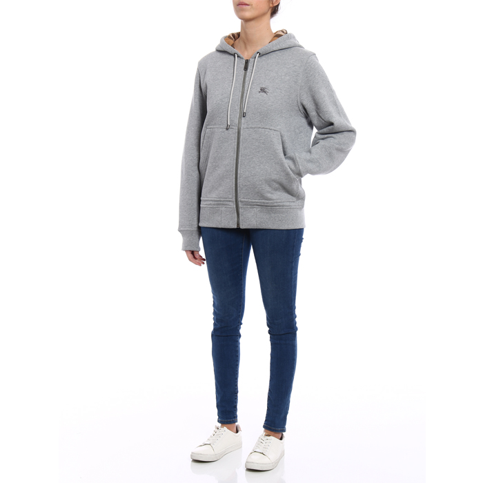 Image 2 of バーバリー メンズ スポーツ ジャケット 4061802PGM Lined front grey cotton hoodie