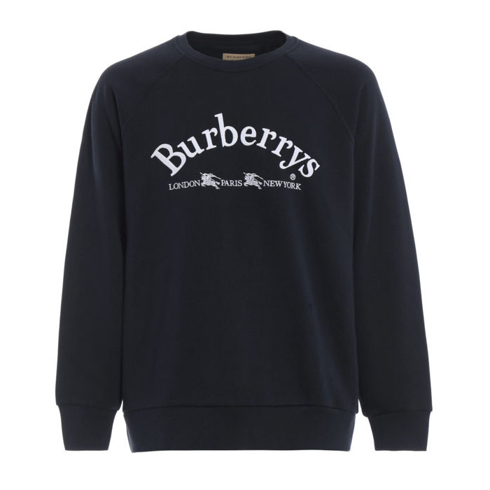 Image 1 of バーバリー メンズ スウェット シャツ 8003016 Navy Battarni Burberrys embroidery navy sweatshirt 19FW