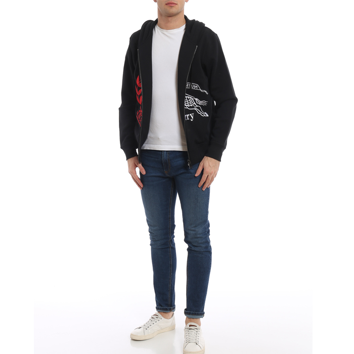 Image 2 of バーバリー メンズ スポーツ ジャケット 8004969BLK Cyrus embroidered zip hoodie