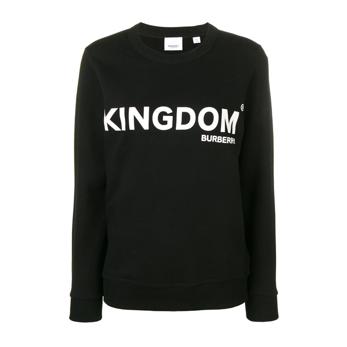 Image 1 of バーバリー レディース スウェットシャツ 8010927BLK Kingdom print sweatshirt