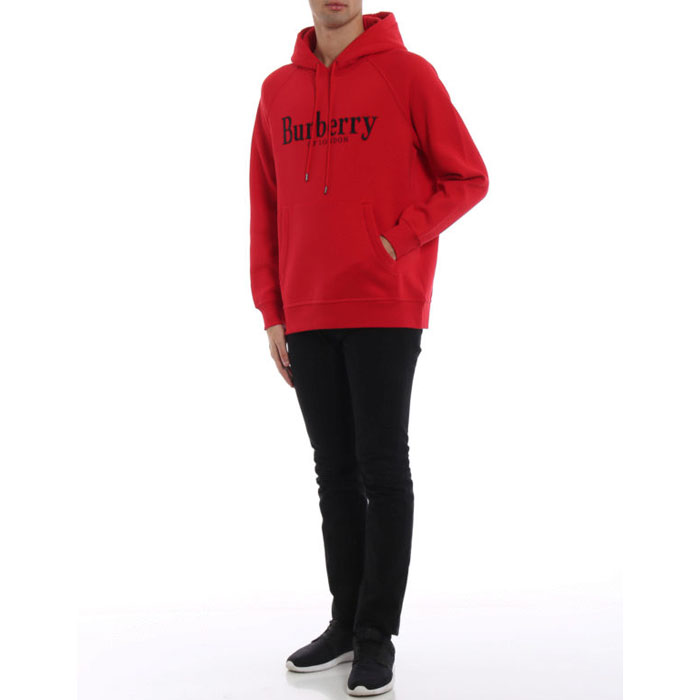 Image 2 of バーバリー メンズ スウェットシャツ 8007833 Bright Red Clarke red cotton hoodie 19FW