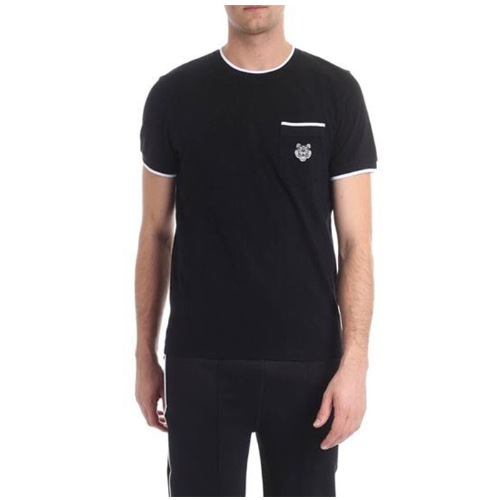 ケンゾー メンズ 黒 タイガークレストTシャツ 5TS001 4BA 99