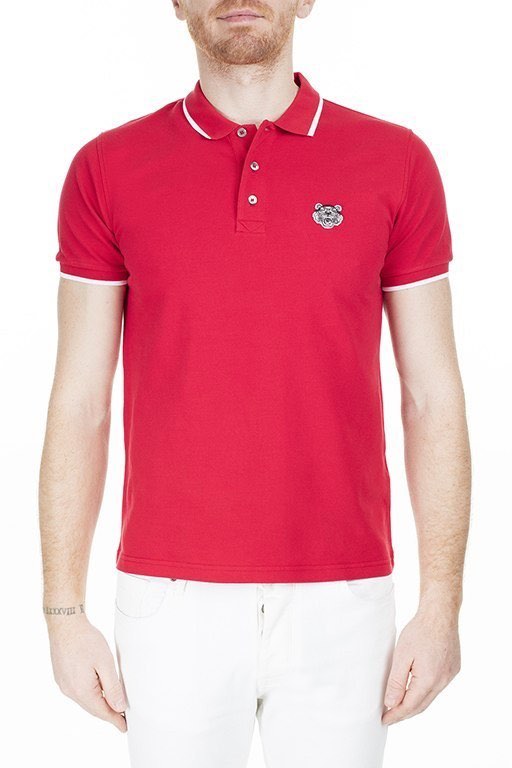 ケンゾー レッドKフィットタイガーポロシャツ 5PO001 4BA 22