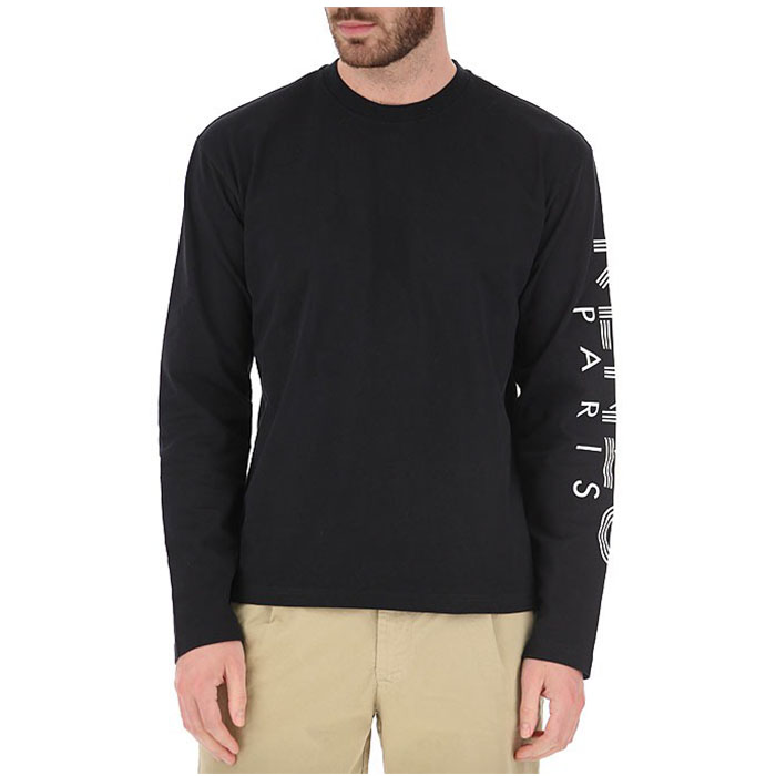 ケンゾー メンズロゴプリント長袖Tシャツ  5TS152 4BD 99