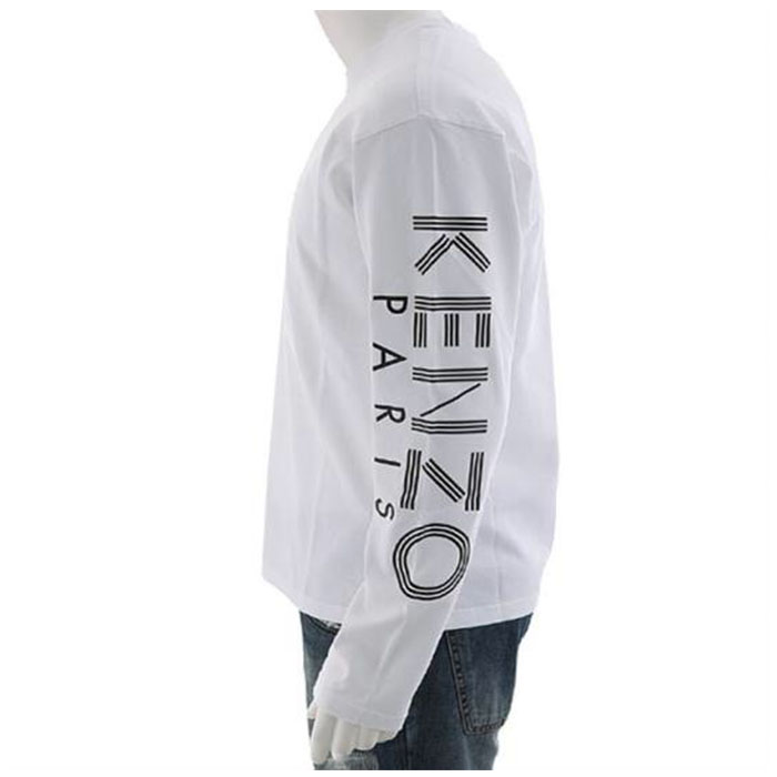 Image 2 of ケンゾー メンズロゴプリント長袖Tシャツ 5TS152 4MD 01