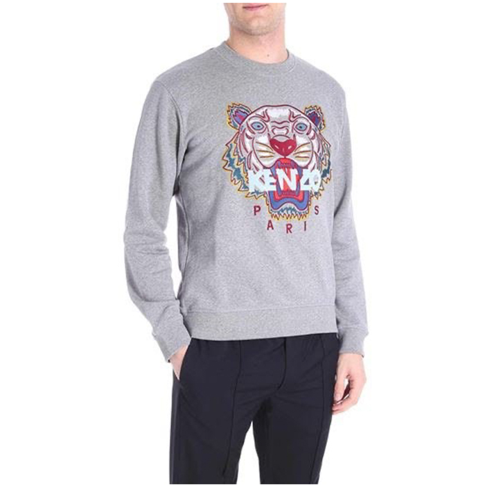 ケンゾーメンズ スウェット トレーナー タイガーロゴ刺繍  5SW001 4XA 95
