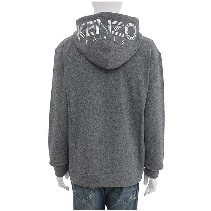 Image 2 of ケンゾーメンズ　ロゴ プリント ジップアップ パーカー スウェット 灰色 5BL722 4MD 98