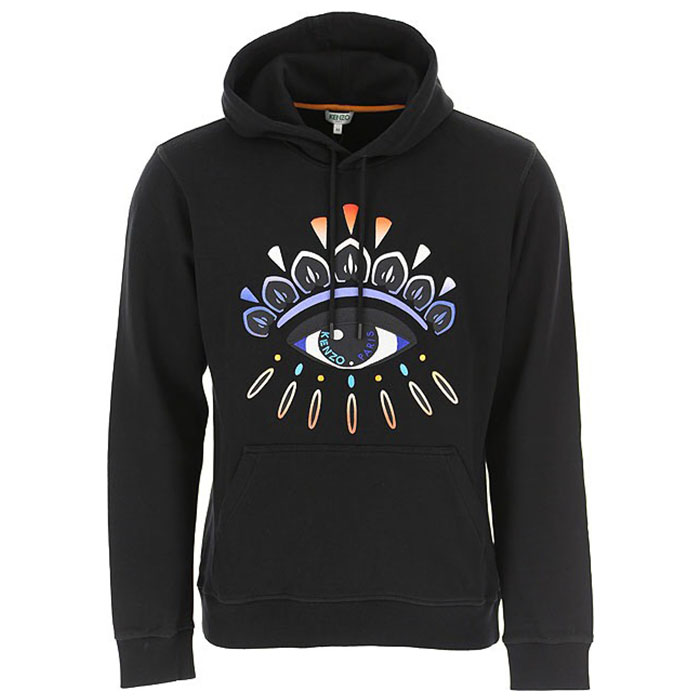 ケンゾーメンズアイ刺繡プルオーバーコットンパーカー 5SW442 4XF 99