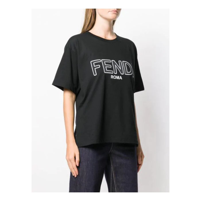 Image 2 of フェンディレディTシャツ FAF077 A8XA F0GME BLACK 19FW