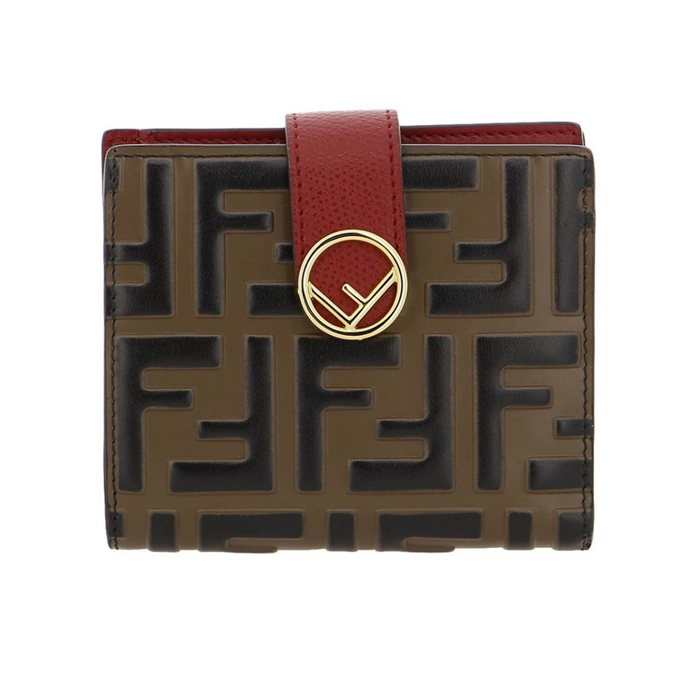 Image 1 of FENDI WALLET 8M0386 A6CB F13VJ BROWN / RED