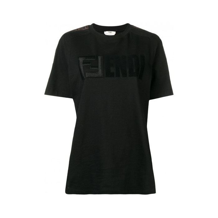 Image 1 of フェンディレディTシャツ FS7088 A5HQ F0GME BLACK
