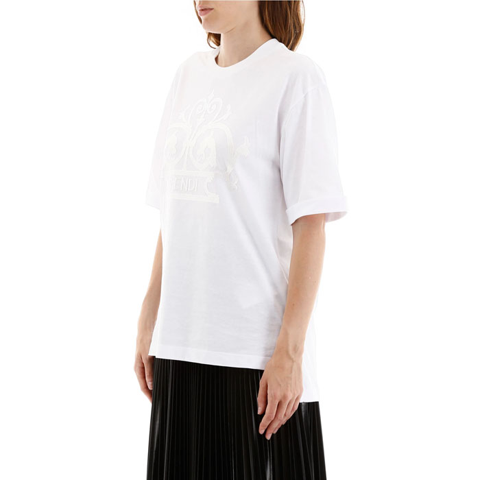 Image 2 of フェンディレディTシャツS FS7011 A8FU F0ZNM White