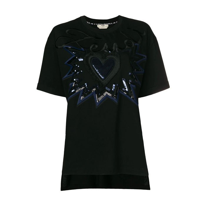 Image 1 of フェンディレディTシャツ FS7011 A279 F0GME BLACK