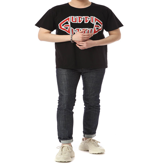 グッチ フロントロゴプリントコットン シャツ  493117 XJAI0 1307