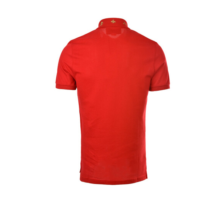 Image 2 of グッチ メンズアニマルロゴエンブロイダリーホワイトショートスリーブポロシャツHK  523058 9U95 6706