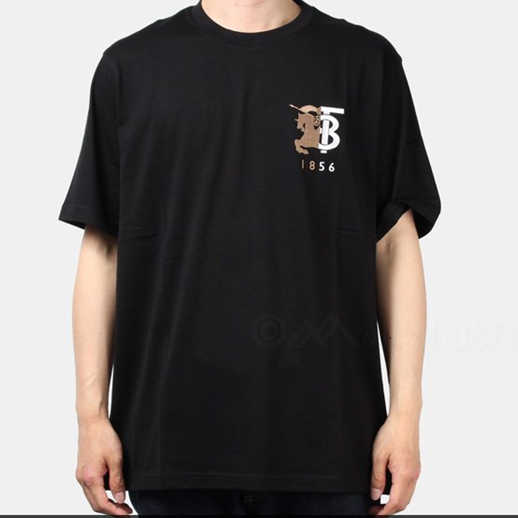 Image 1 of バーバリーメンズ ロゴ  半袖 Tシャツ ブラック 8023785BLK