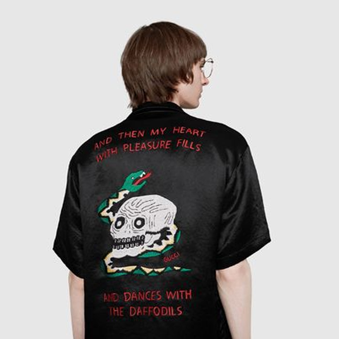 Image 2 of グッチ スカルナイロンプレーンショートスリーブシャツ 572520 ZABSA 1000