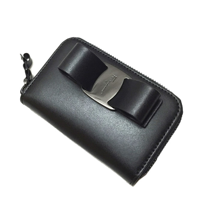 Image 2 of フェラガモウォレット  22-D288 CALF NERO Coin Case and Card Case