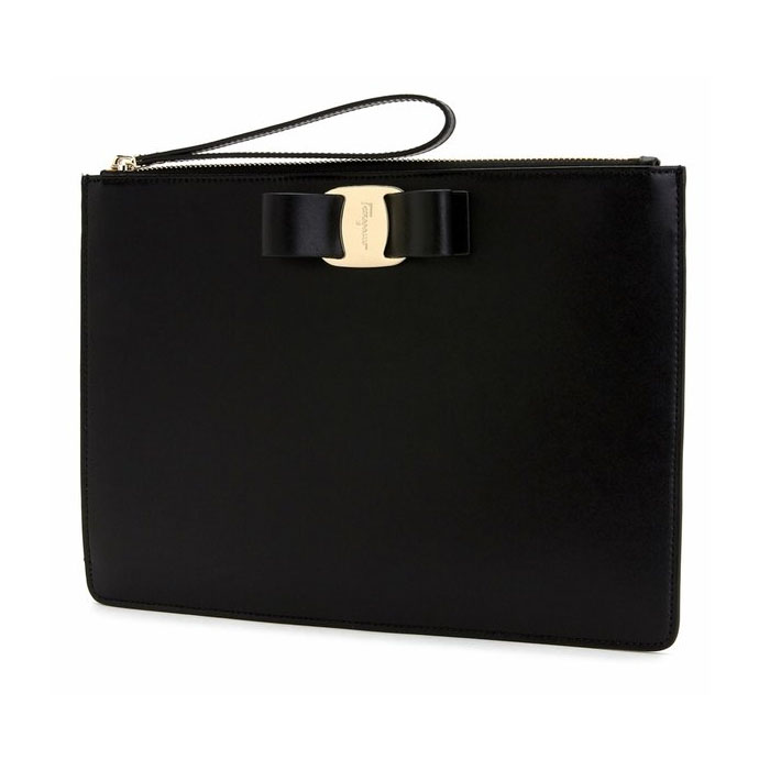 Image 1 of フェラガモバッグ 22-D547 CALF NERO Leather Clutches