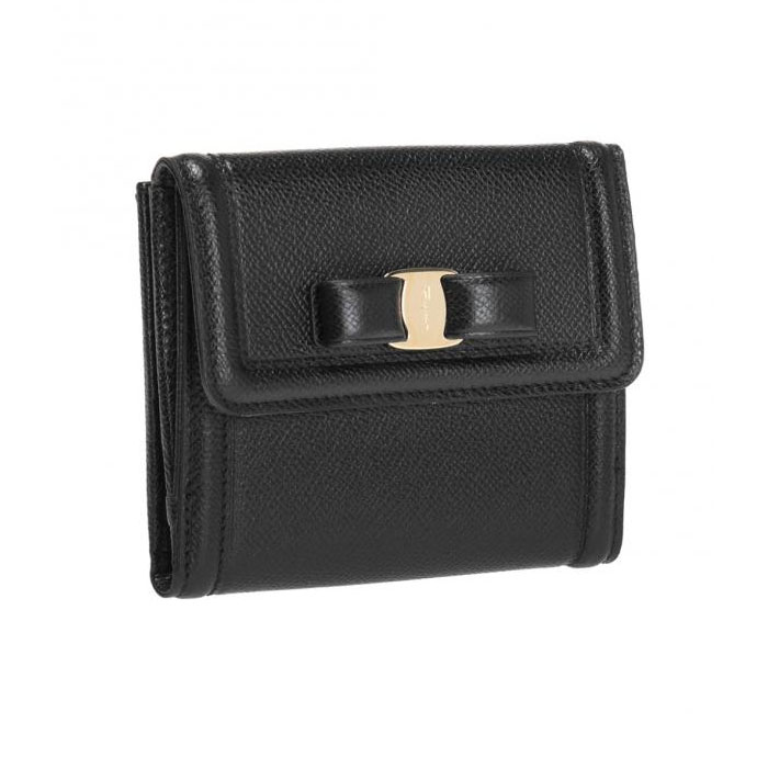 Image 2 of フェラガモウォレット 22-C911 PEBBLE CALF NERO 'VARA' LEATHER WALLET