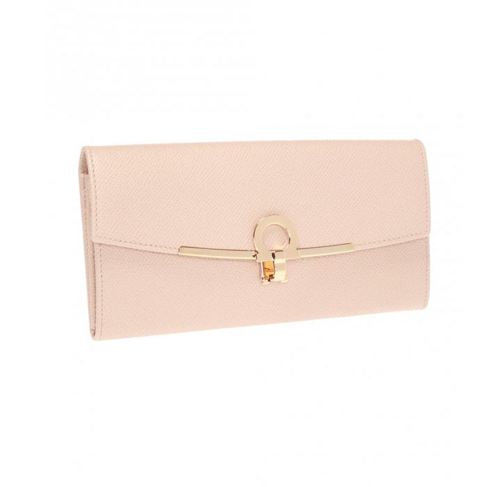 Image 2 of フェラガモウォレット 22-D150 PEBBLE CALF MACADAMIA WALLET WITH LOGO