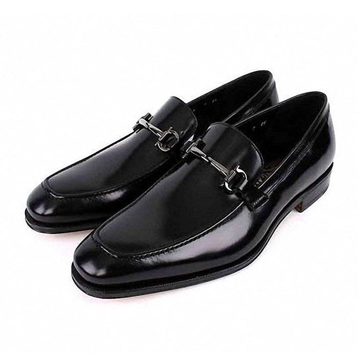 Image 1 of フェラガモメンズシューズ 0448566 CALF NERO Leather Loafers