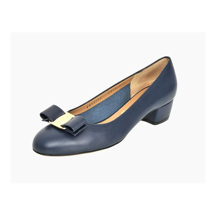 Image 1 of フェラガモレディシューズ 0574010 CALF OXFORD BLUE