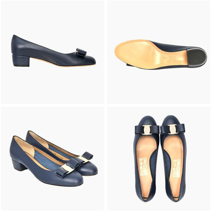 Image 2 of フェラガモレディシューズ 0574010 CALF OXFORD BLUE