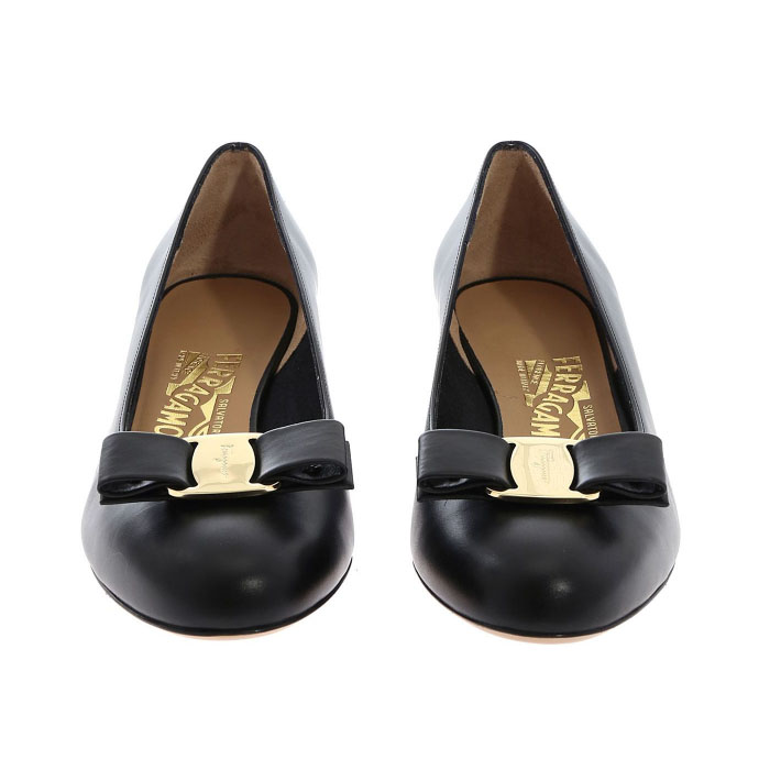 Image 2 of フェラガモレディシューズ 0575970 CALF NERO BOW PUMPS BLACK