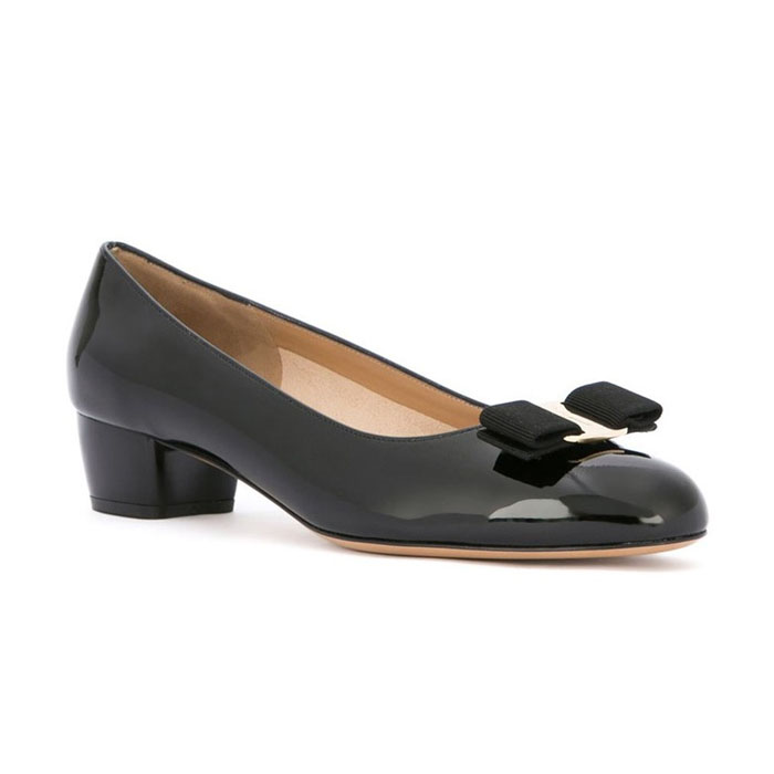 フェラガモレディシューズ 0574572 NAPLAK-CALF NERO Glitter Classic