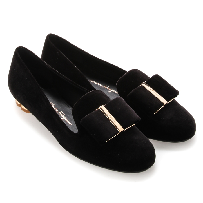 フェラガモレディシューズ 0680209 FABR NERO BLACK