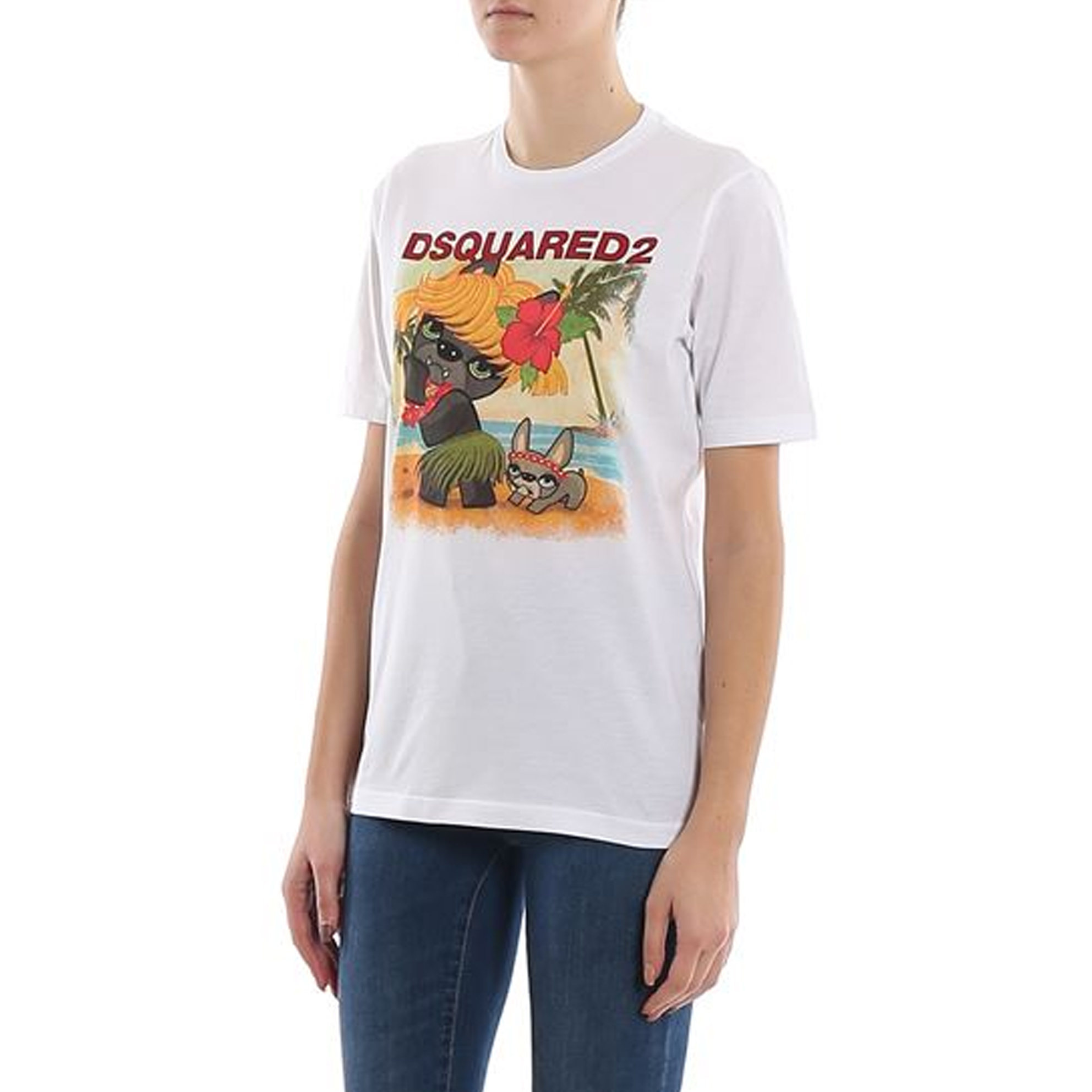 Image 2 of DSQUARED2 レディTシャツ S75GD0097 S22427 100 WHITE