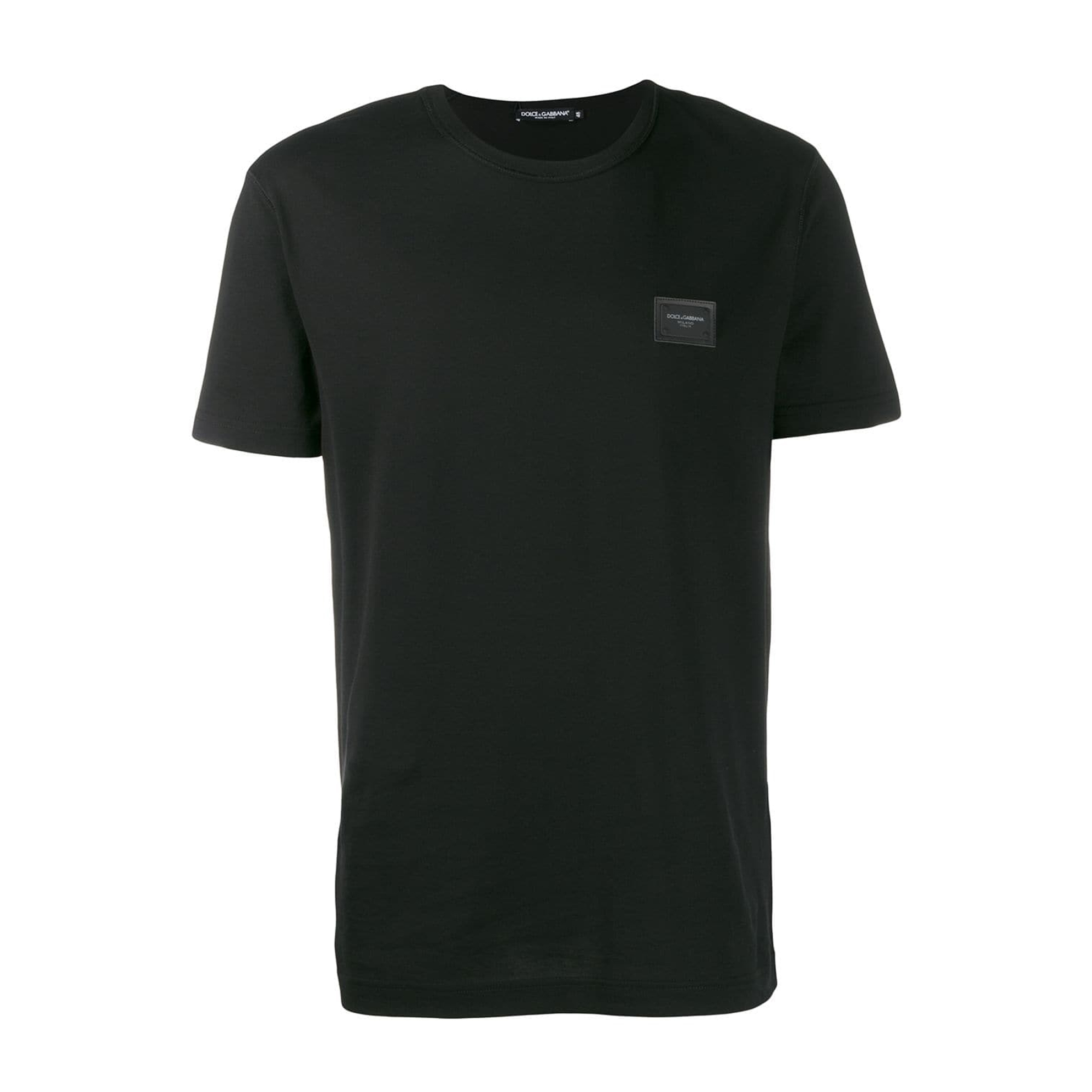 Image 1 of ドルチェ＆ガッバーナメタルプレート付き Tシャツ ブラック G8KJ9T FU7EQ N0000