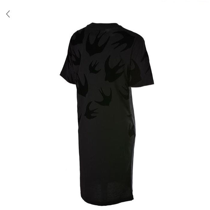 Image 2 of アレキサンダー マックイーン レディース ツバメ柄のマキシブラックドレス 395772 LT73 1000