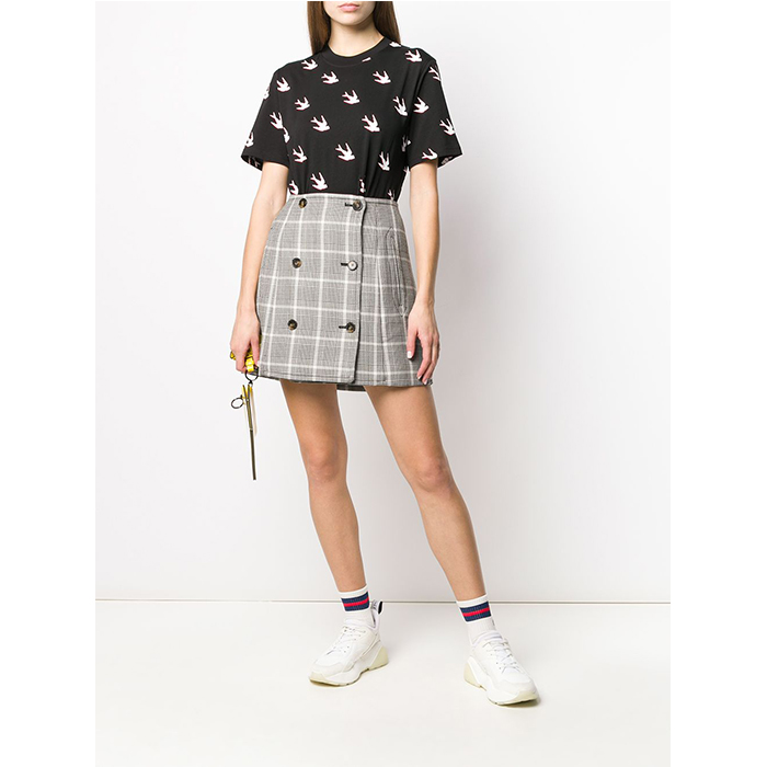 Image 2 of アレキサンダー マックイーン レディースツバメ柄 Tシャツ 583304 OJ61 1000